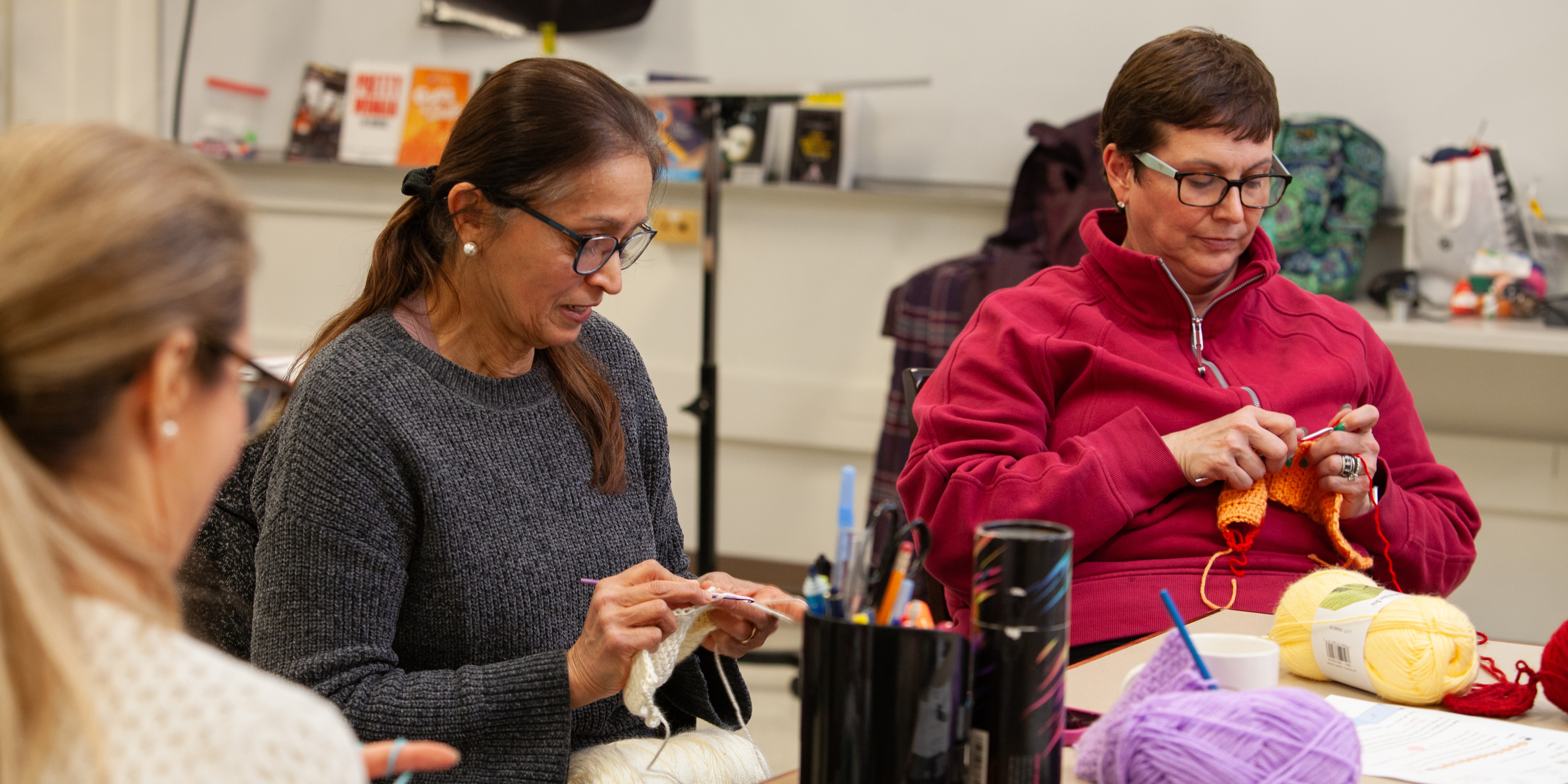 Crochet students